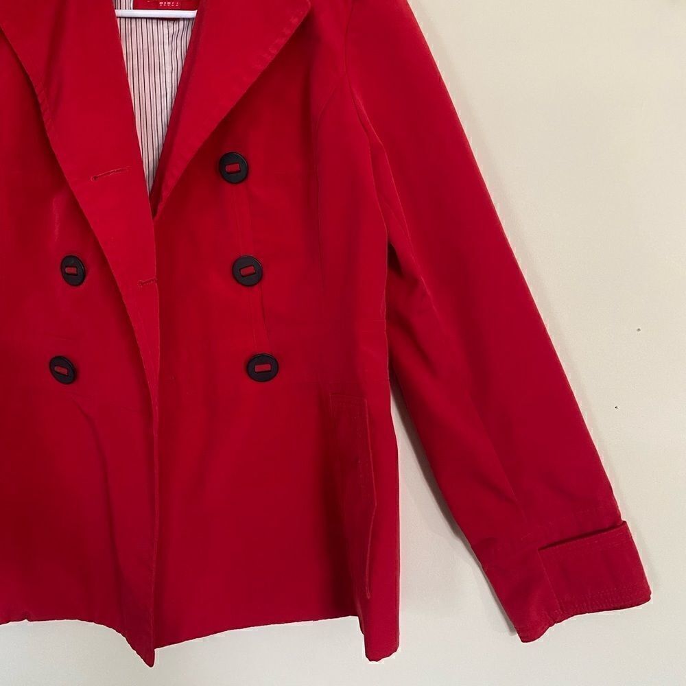 ‎Esprit Outerwear Red Button Front Coat Size Small - Picture 2 of 10